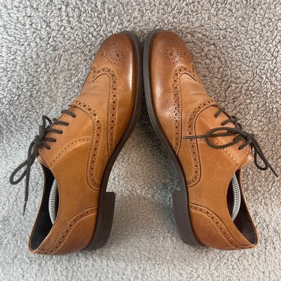 Cole Haan Essentials Men's size 9.5 Brown Wingtip Oxford Leaher Shoes C25805 - Picture 9 of 9
